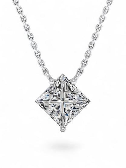 Square Solitaire Pendant