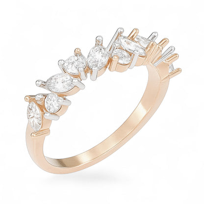 Marquise Cluster Diamond Band Ring