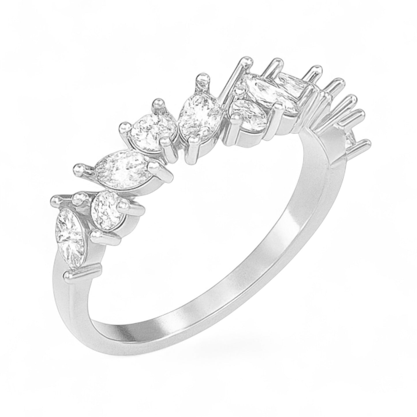 Marquise Cluster Diamond Band Ring