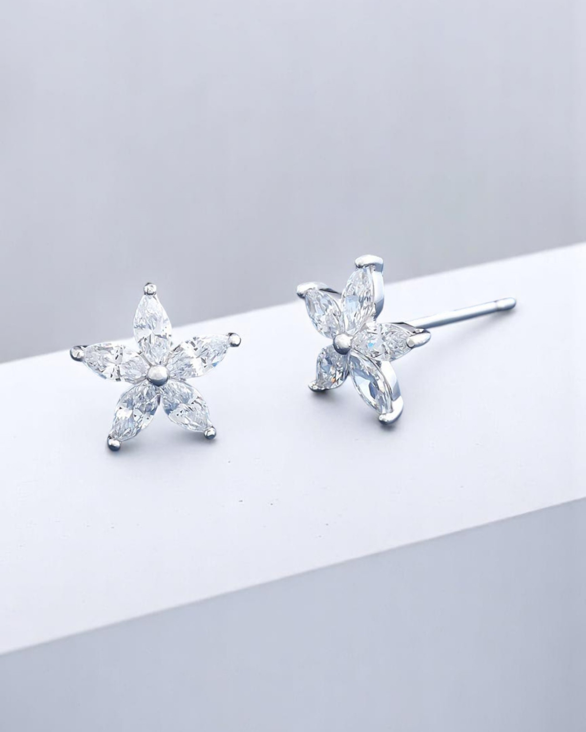 Marquise Petal Jasmine Stud Earrings