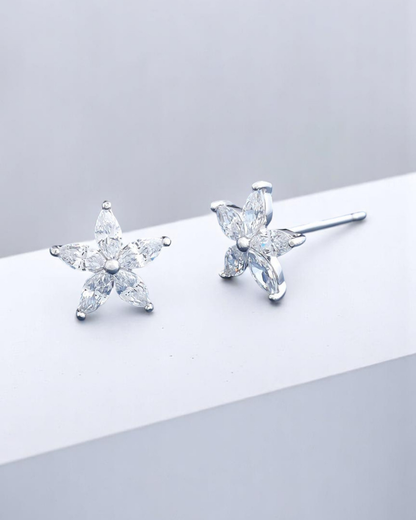 Marquise Petal Jasmine Stud Earrings
