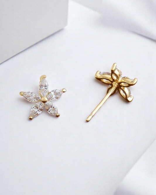 Marquise Petal Jasmine Stud Earrings