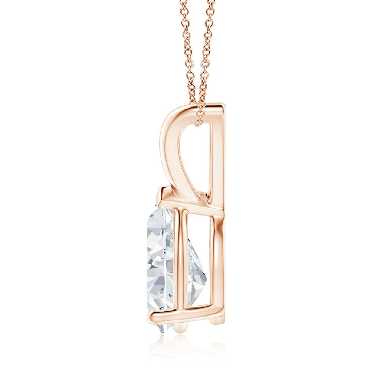 Pear Solitaire Pendant