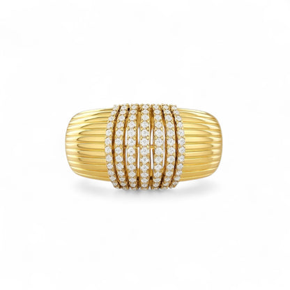 Bold Dome Diamond Band Ring