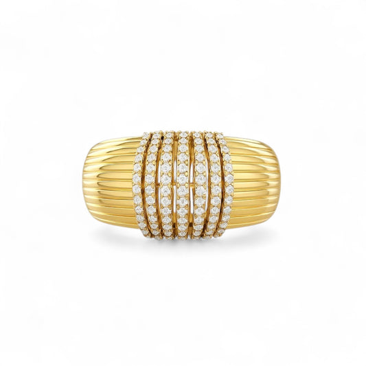 Bold Dome Diamond Band Ring