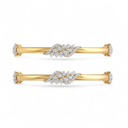Golden Cascade Diamond Bangle
