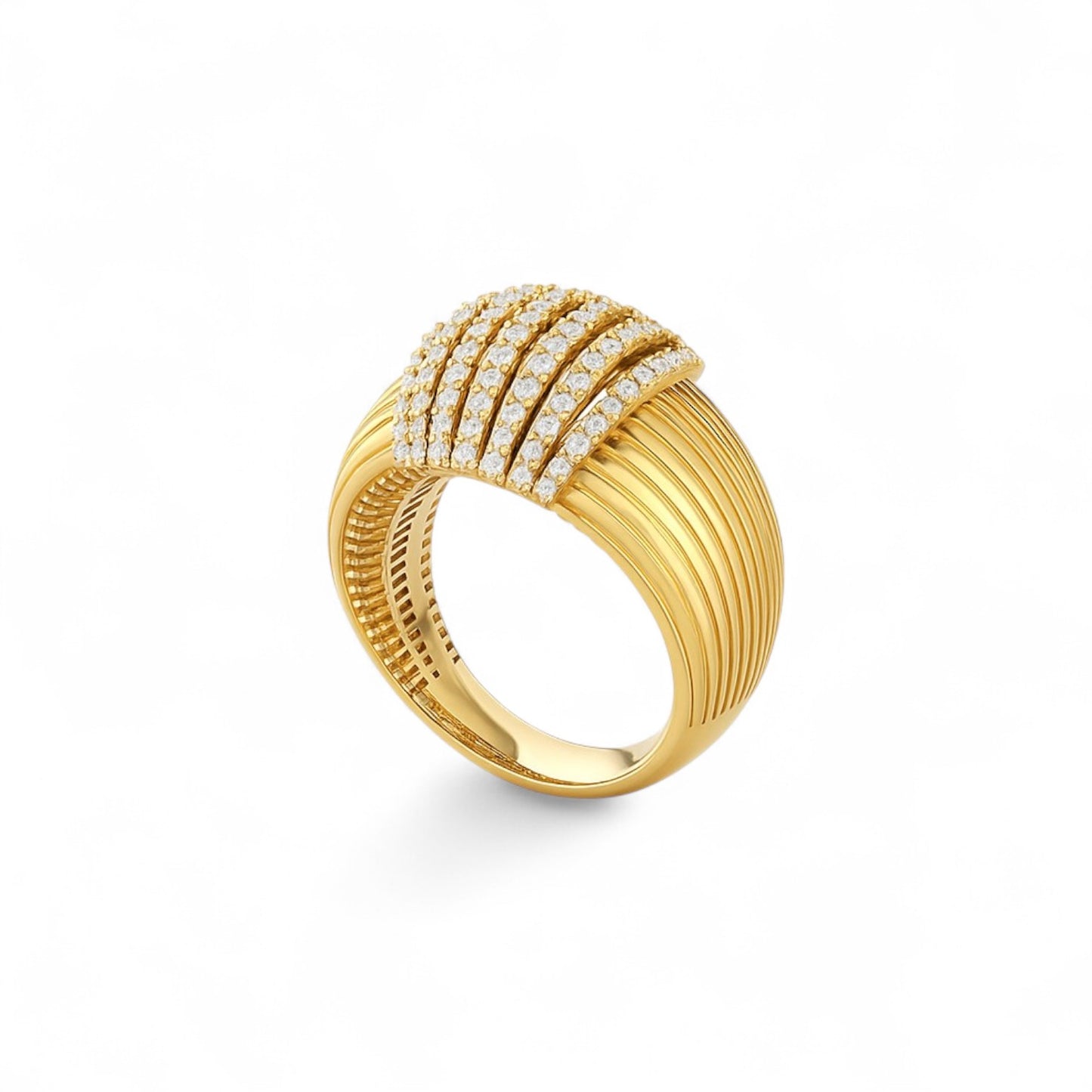 Bold Dome Diamond Band Ring