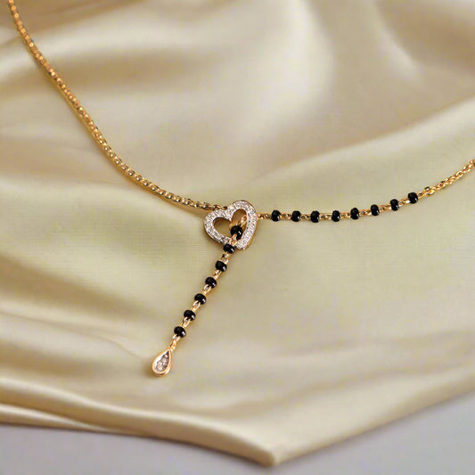 Eternal Heart Diamond Mangalsutra Neclace