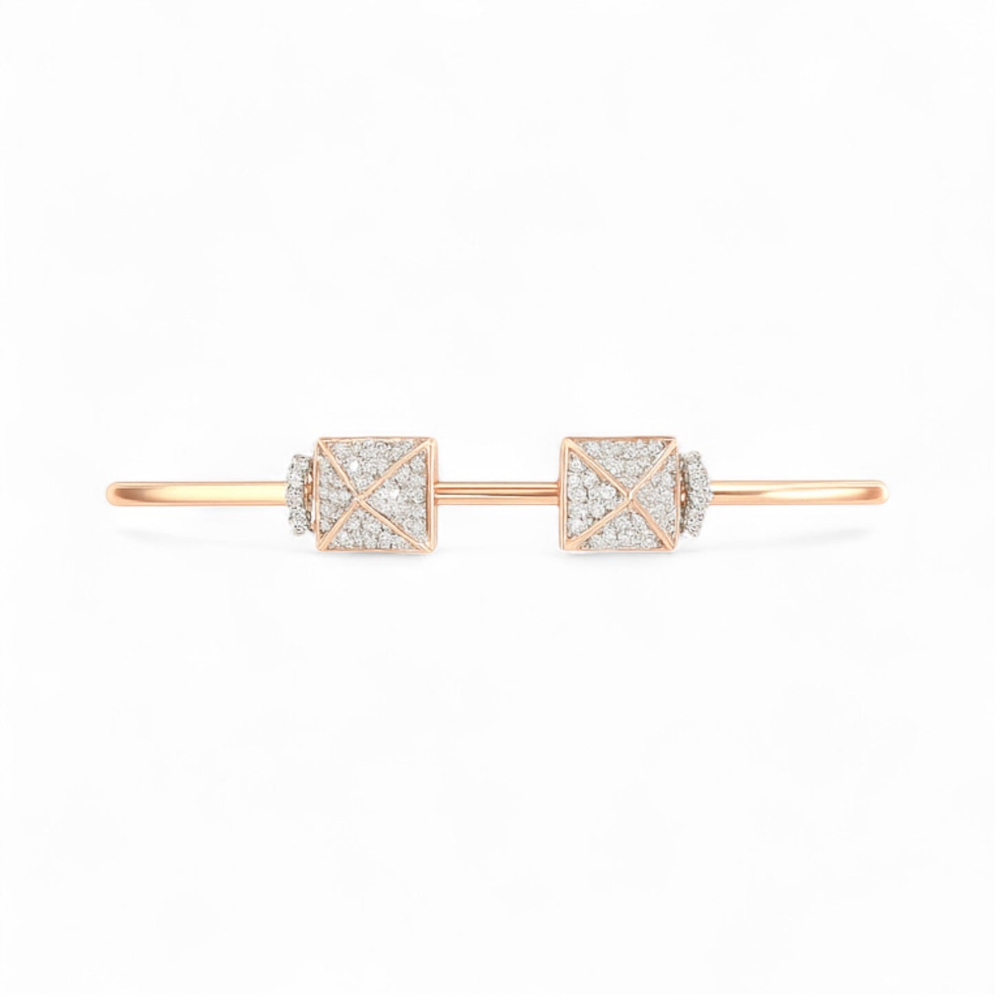Diamond Pyramid Open Cuff Kadaa Bracelet