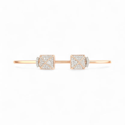 Diamond Pyramid Open Cuff Kadaa Bracelet