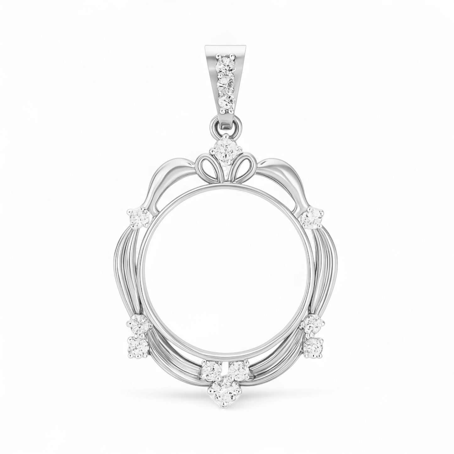 Floral Elegance Diamond Pendant