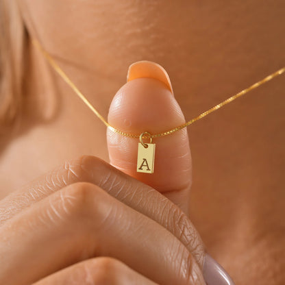 Self Love Intials Unisex Flat Plate Pendant