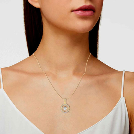Halo solitaire pendant