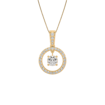Halo solitaire pendant