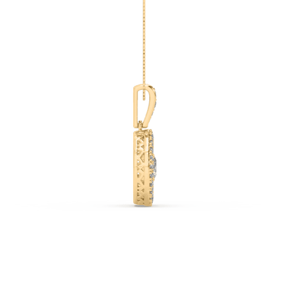 Halo solitaire pendant