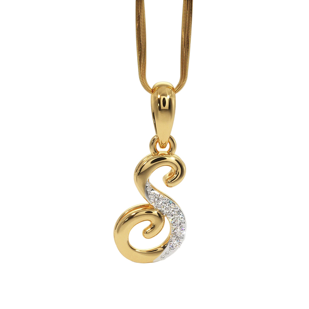 Diamond Alphabet Pendant