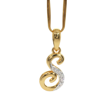 Diamond Alphabet Pendant