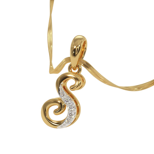 Diamond Alphabet Pendant