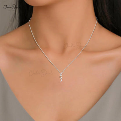 Triple Curve Diamond Pendant