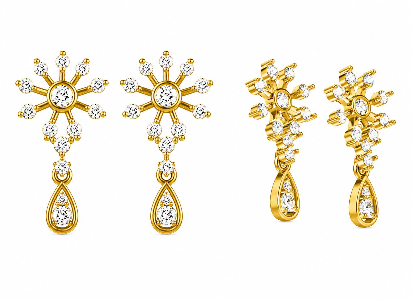 The Articulate Flora Statement Diamond Earrings