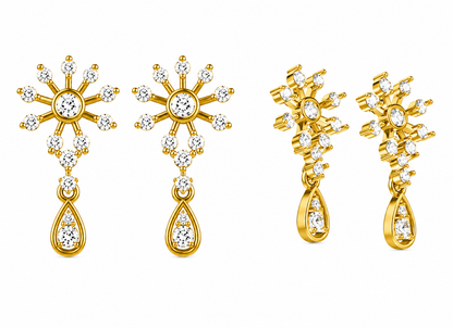 The Articulate Flora Statement Diamond Earrings