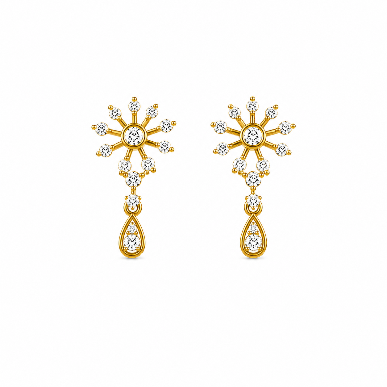 The Articulate Flora Statement Diamond Earrings