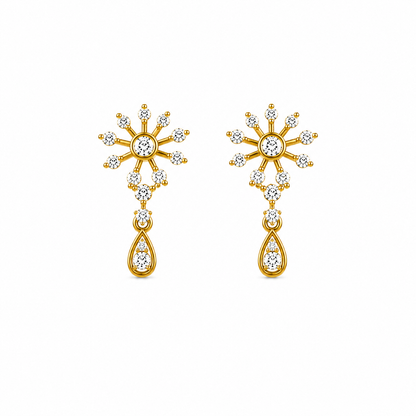 The Articulate Flora Statement Diamond Earrings
