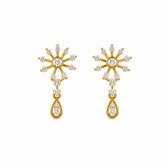 The Articulate Flora Statement Diamond Earrings