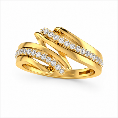 Entwined Synergy Diamond Statement Ring