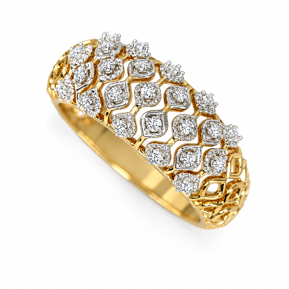Artisan Vintage Interlace Diamond Band Ring