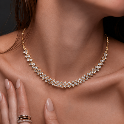 Eternal Petal Diamond Necklace & Earring Suite