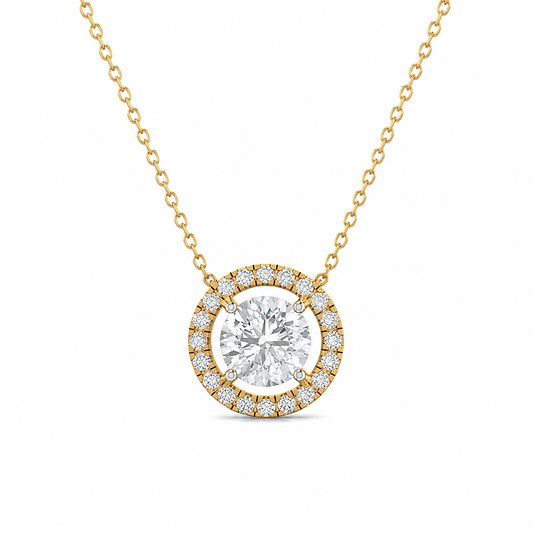 Classic Halo Diamond Pendant