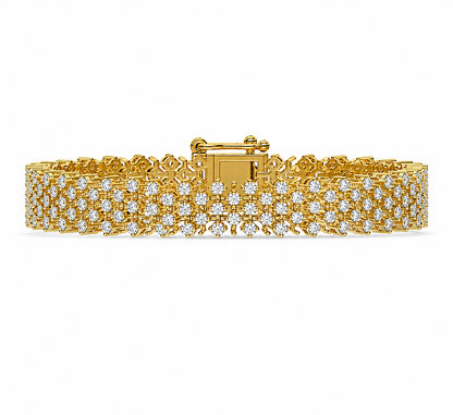 Triple-Row Diamond Tennis Bracelet