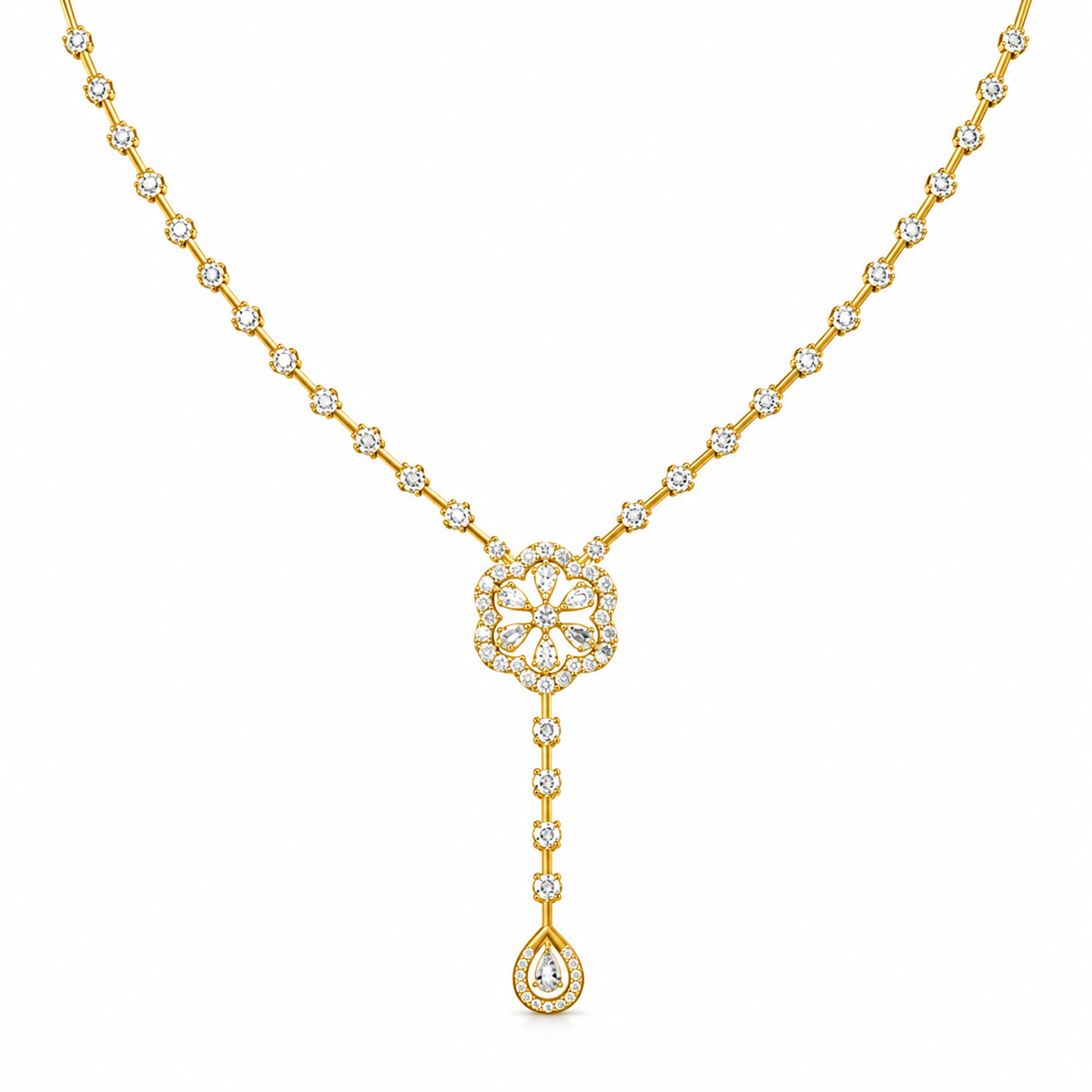 Tri-Charm Emerald & Diamond Statement Necklace