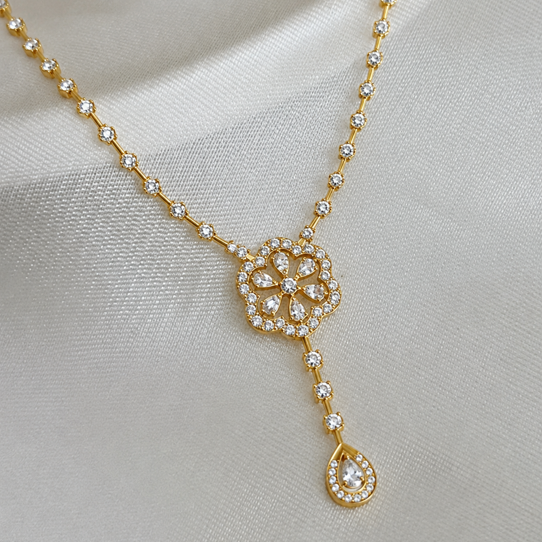 Tri-Charm Emerald & Diamond Statement Necklace