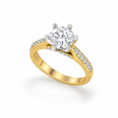Eternal Solitaire Pave Engagement Ring