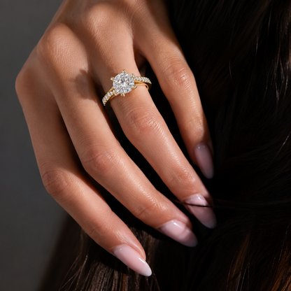 Eternal Solitaire Pave Engagement Ring