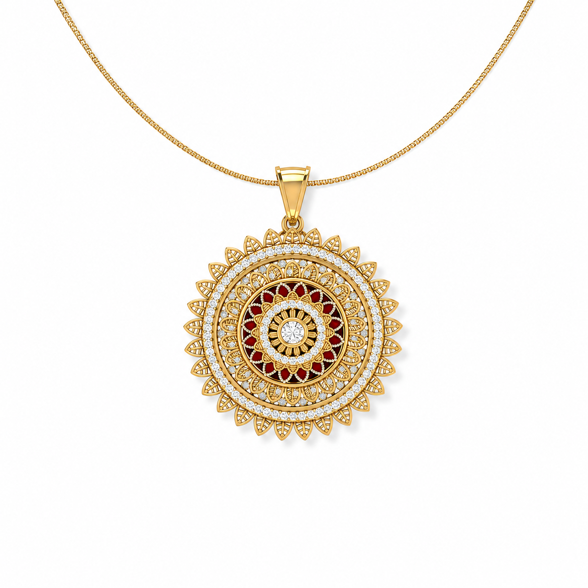 Artistic Mandala Statement Pendant