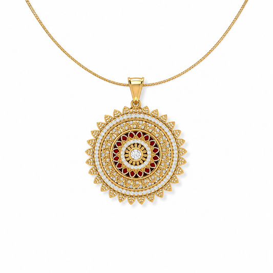 Artistic Mandala Statement Pendant
