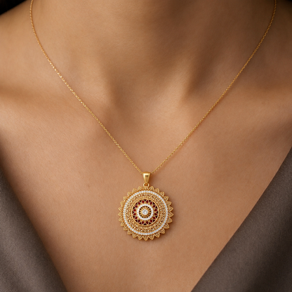 Artistic Mandala Statement Pendant