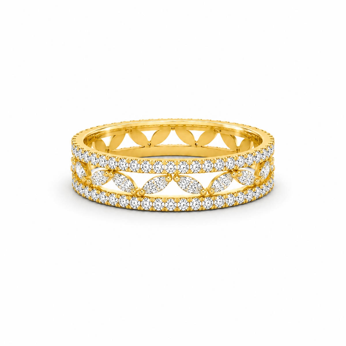 The Marquise Vine Diamond Band Ring