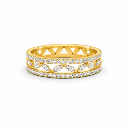 The Marquise Vine Diamond Band Ring