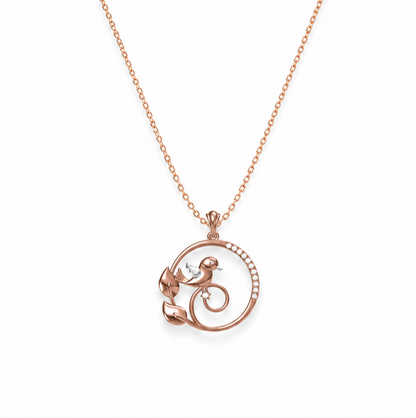 The Whimsical Nature-Inspired Diamond Bird Pendant