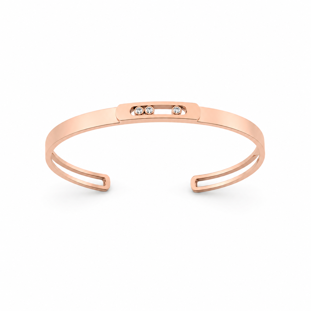 The Floating Diamond Cuff Men Bracelet