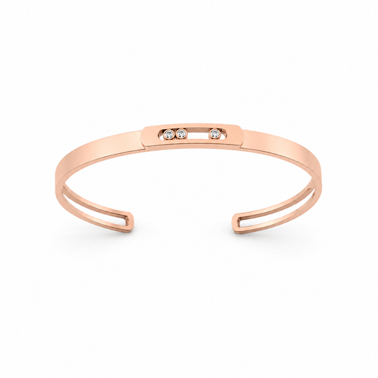 The Floating Diamond Cuff Men Bracelet