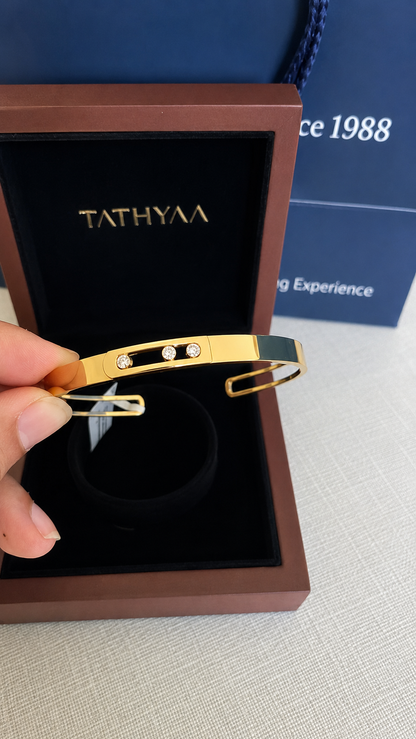 The Floating Diamond Cuff Men Bracelet
