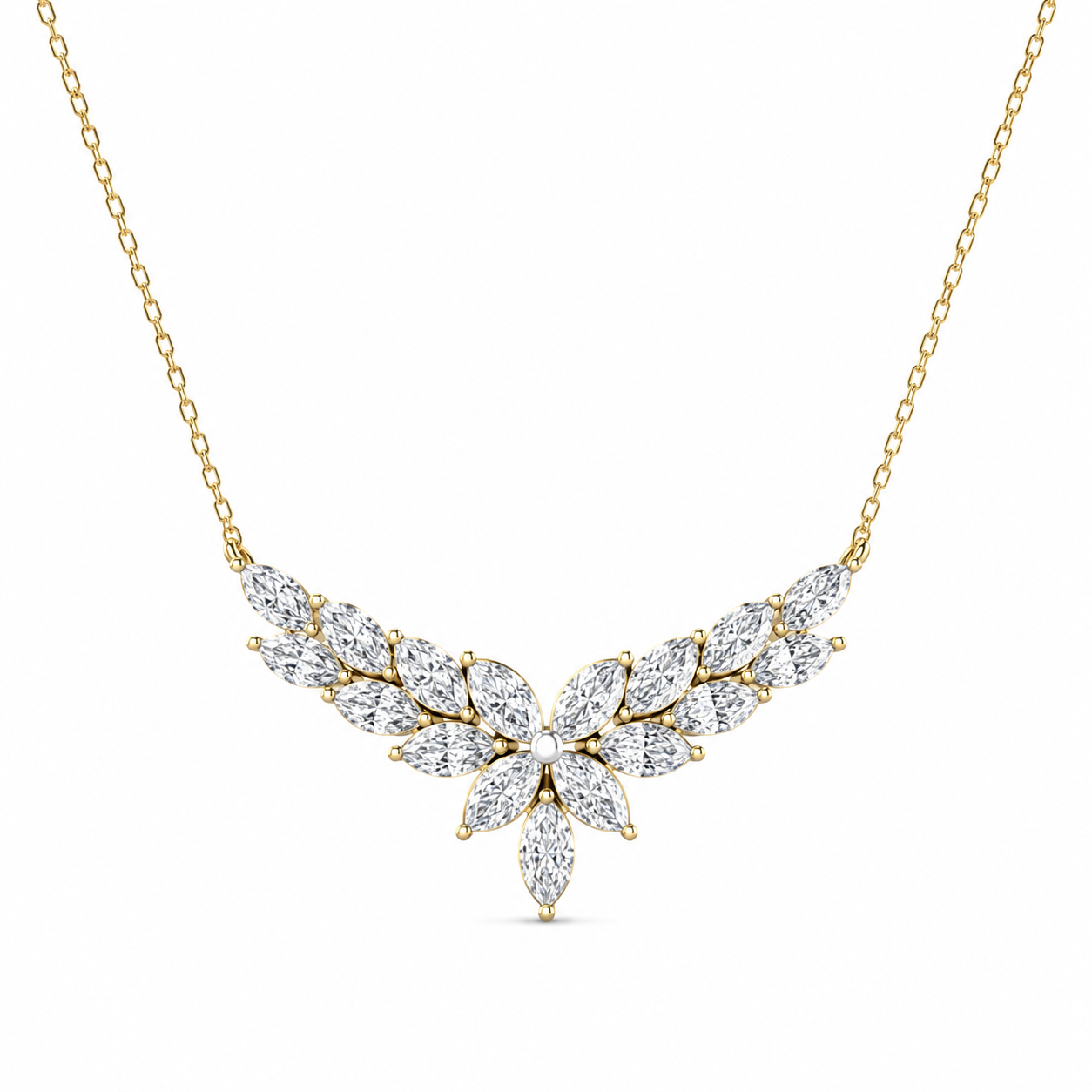 Majestic Marquise Leaf Arch Mangalsutra Pendant