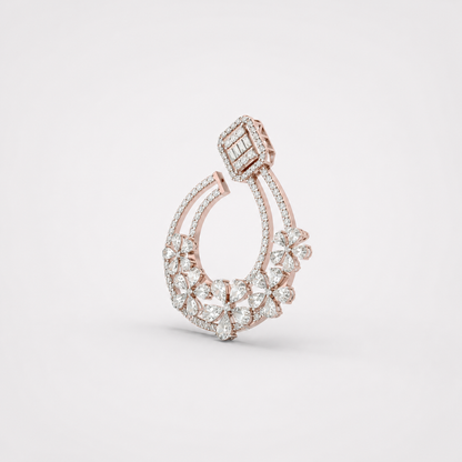 The Royal Bloom Architectural Diamond Statement Pendant