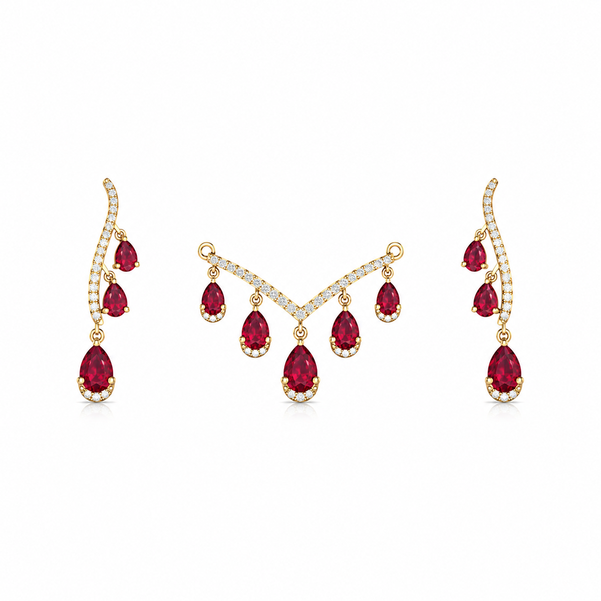 The Pear Cascade Mangalsutra Set