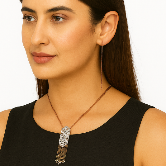Grand Designer Filigree Style Diamond Floral Pendant